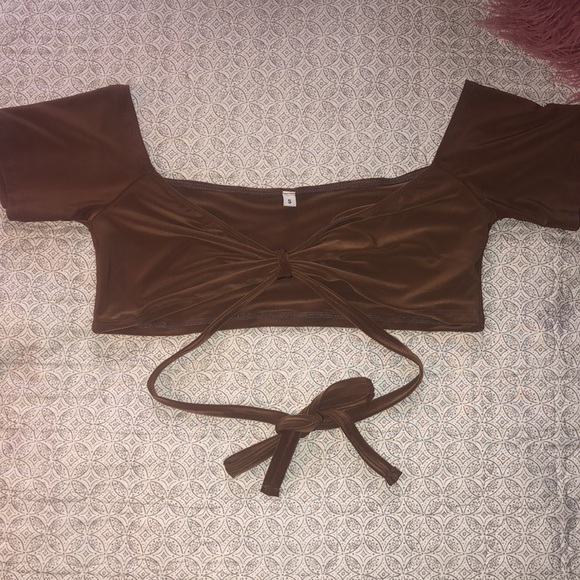 Brown bronze high waisted bikini - Picture 3 of 5